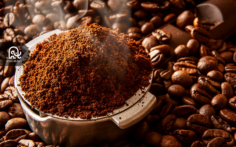 دانه قهوه و قهوه آسیاب شده